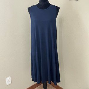 NWT Maurices 24/7 Navy Blue Tank Racerback Flowy Dress Size Large
